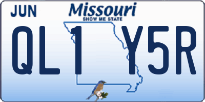 MO license plate QL1Y5R