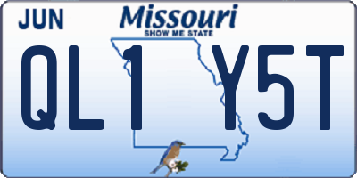 MO license plate QL1Y5T