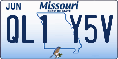 MO license plate QL1Y5V