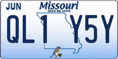 MO license plate QL1Y5Y