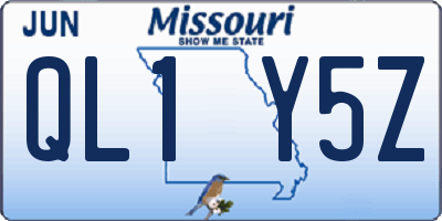 MO license plate QL1Y5Z