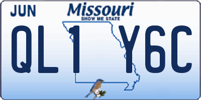 MO license plate QL1Y6C