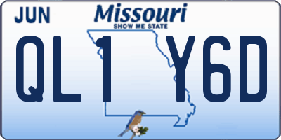 MO license plate QL1Y6D