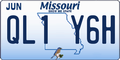 MO license plate QL1Y6H