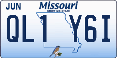 MO license plate QL1Y6I