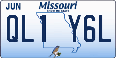 MO license plate QL1Y6L