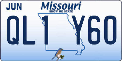 MO license plate QL1Y6O