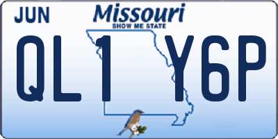 MO license plate QL1Y6P