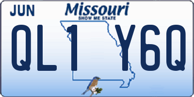 MO license plate QL1Y6Q