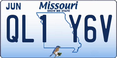 MO license plate QL1Y6V