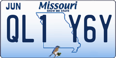 MO license plate QL1Y6Y