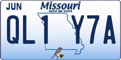 MO license plate QL1Y7A