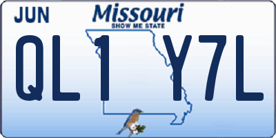 MO license plate QL1Y7L