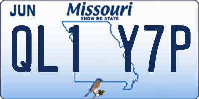 MO license plate QL1Y7P