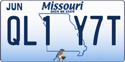 MO license plate QL1Y7T