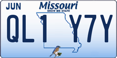 MO license plate QL1Y7Y