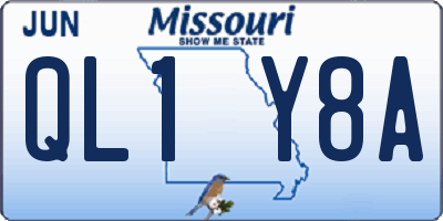 MO license plate QL1Y8A