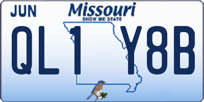MO license plate QL1Y8B