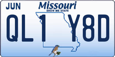 MO license plate QL1Y8D