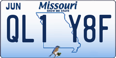 MO license plate QL1Y8F