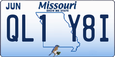MO license plate QL1Y8I