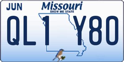 MO license plate QL1Y8O