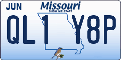 MO license plate QL1Y8P