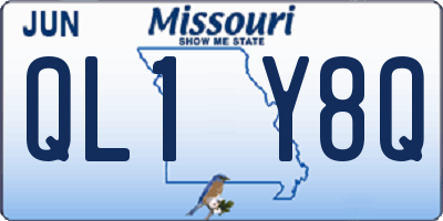 MO license plate QL1Y8Q