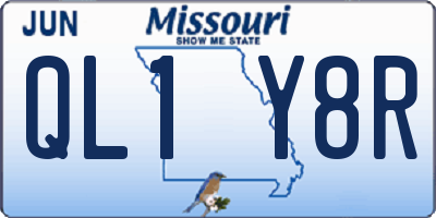 MO license plate QL1Y8R
