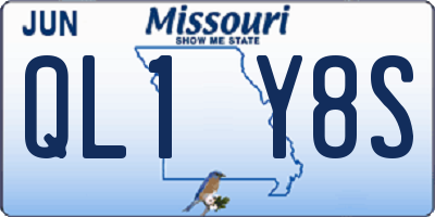 MO license plate QL1Y8S