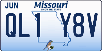 MO license plate QL1Y8V