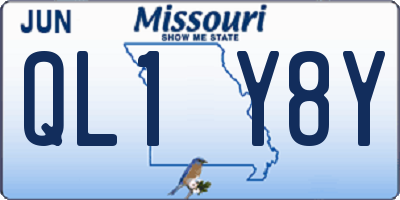 MO license plate QL1Y8Y