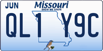 MO license plate QL1Y9C
