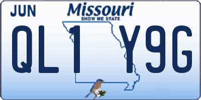 MO license plate QL1Y9G
