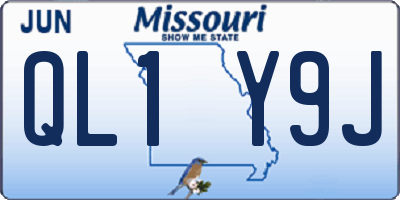 MO license plate QL1Y9J