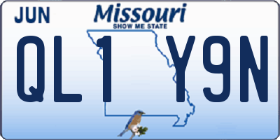 MO license plate QL1Y9N