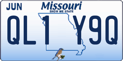 MO license plate QL1Y9Q