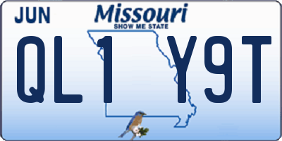 MO license plate QL1Y9T