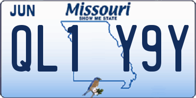 MO license plate QL1Y9Y