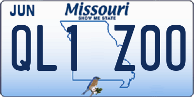 MO license plate QL1Z0O