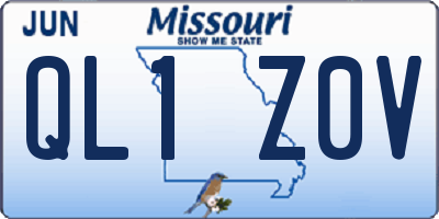 MO license plate QL1Z0V