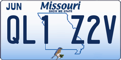 MO license plate QL1Z2V