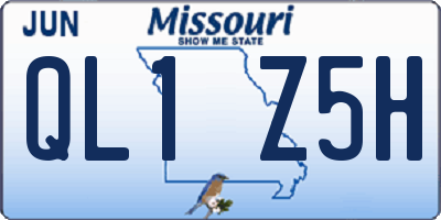 MO license plate QL1Z5H