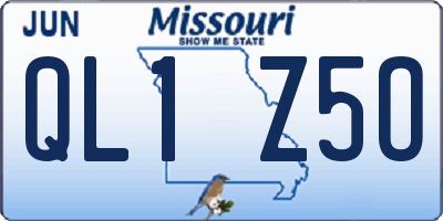 MO license plate QL1Z5O