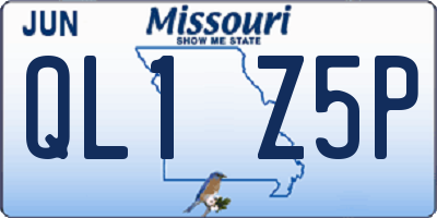MO license plate QL1Z5P