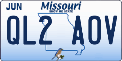 MO license plate QL2A0V