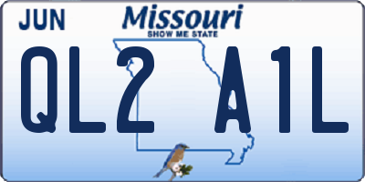 MO license plate QL2A1L