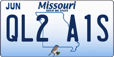 MO license plate QL2A1S