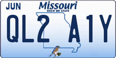 MO license plate QL2A1Y