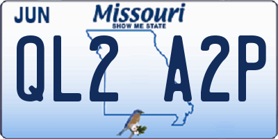 MO license plate QL2A2P